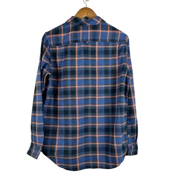 pRana Golden Canyon Long Sleeve Plaid Flannel Shirt Sz S in Rich Sapphire NWT - Picture 3 of 9